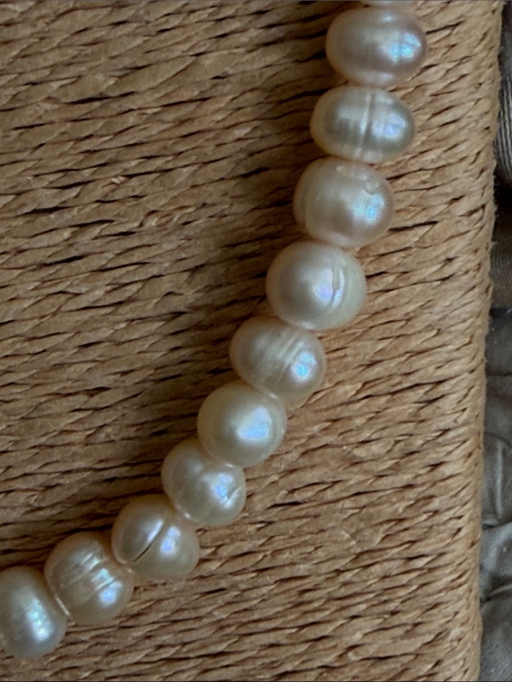 Classic Freshwater Pearl Strand Necklace opera length- Ivory gorgeous quality - Picture 15 of 16